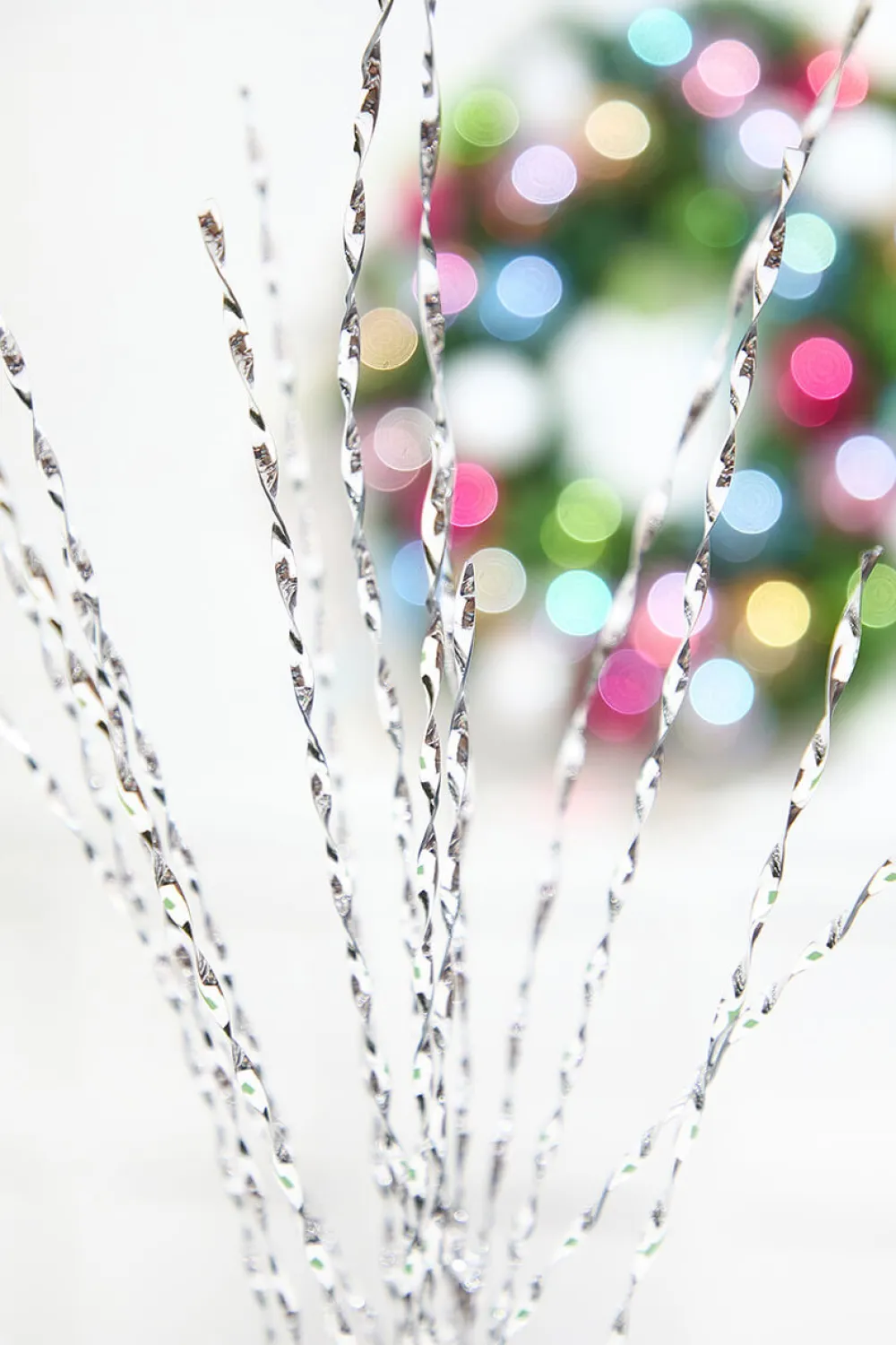 Decorator's Warehouse 32" Silver Twisted Grass Spray > White Christmas|Christmas Sale