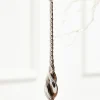 Decorator's Warehouse 8" Slate Gray Drop Glass Ornament > Red & Silver|Christmas Decor