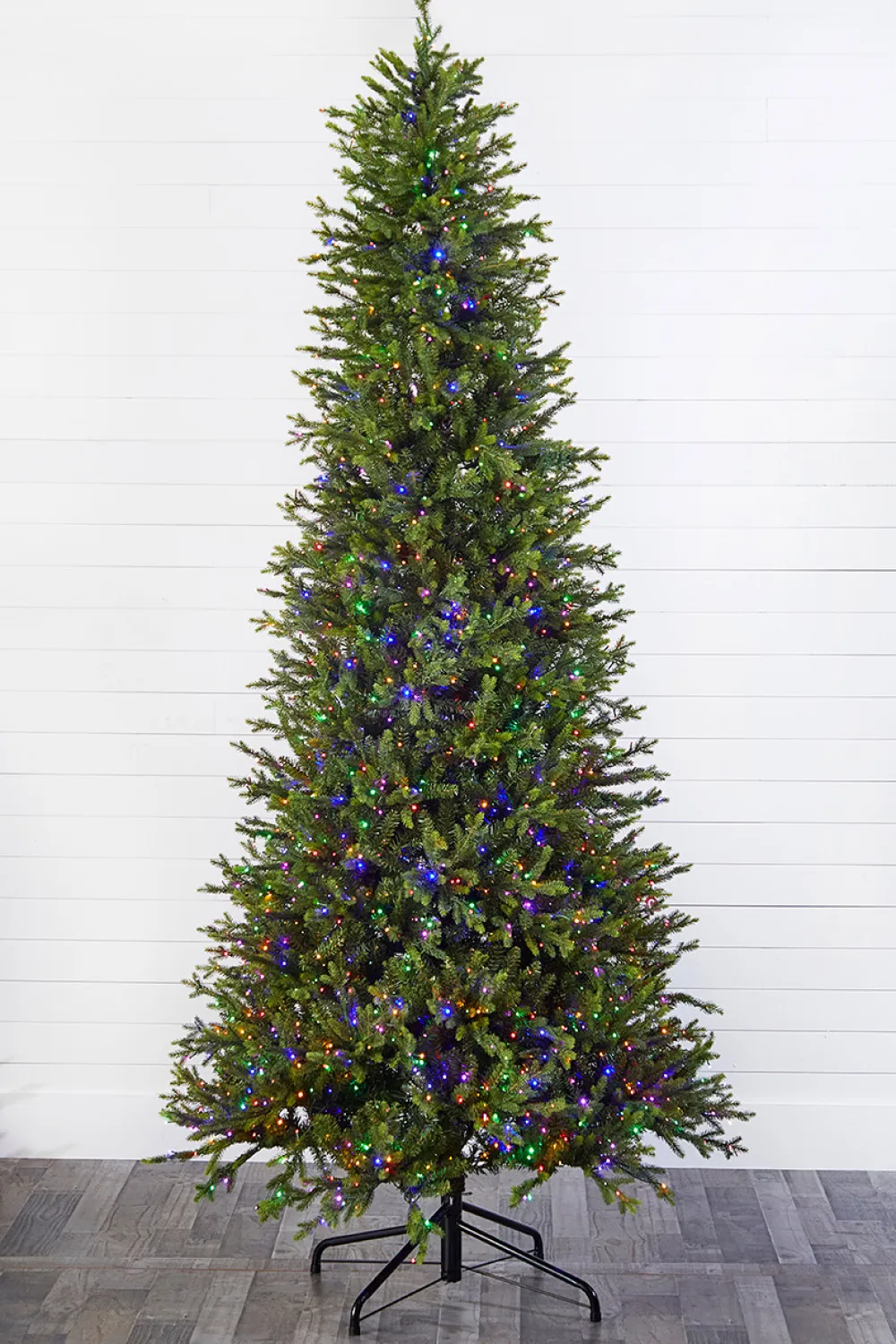 Decorator's Warehouse 10' Slim Southern Fir with 2000 3mm Lights > Green|Color Changing