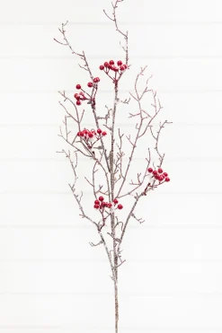 Decorator's Warehouse 32" Snow Berry Spray > Cardinal|Christmas Sprays