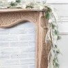 Decorator's Warehouse 5' Snow Cedar Pine Starburst Ball Grass Garland > Winter Woodland|Christmas Decor