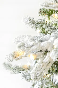 Decorator's Warehouse 9' Snowcrest Pencil Pine Artificial Christmas Tree with 700 Color-Changing Lights > 9 Feet|Christmas Decor
