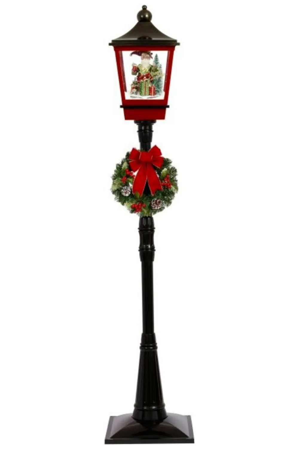 Decorator's Warehouse 72" Snowing Lamp Post with Elf and Gift Boxes - Mark Roberts > Mark Roberts