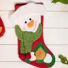 Decorator's Warehouse 20” Snowman and Bear Stocking > Christmas Textiles|Christmas Sale
