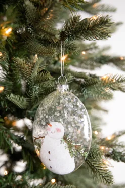 Decorator's Warehouse 5” Snowman Family Glass Ornament > Christmas Ornaments|Glass