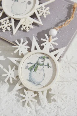 Decorator's Warehouse 6" Snowman Plywood Ornament > Christmas Ornaments|Christmas Ornaments