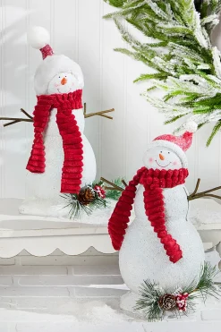 Decorator's Warehouse 13" Snowman Resin Figure > Christmas Decor|Christmas Accents