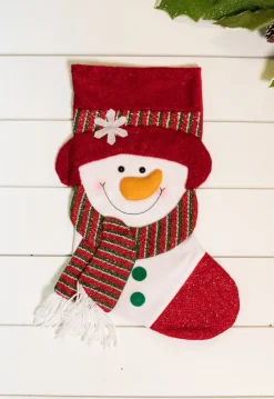 Decorator's Warehouse 21” Snowman Stocking > Christmas Textiles|Christmas Decor