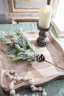 Decorator's Warehouse 28” Snow Pine Euca Spray > Christmas Sprays|Christmas Decor