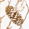 Decorator's Warehouse 36" Snowy Golden Pinecone Spray > Christmas Sprays|Christmas Decor