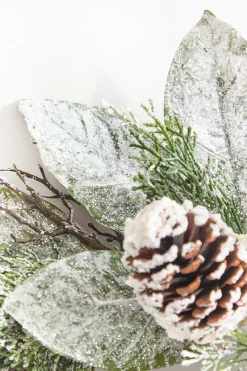 Decorator's Warehouse 22" Snowy Pinecone & Magnolia Wreath > Christmas Decor|All Wreaths