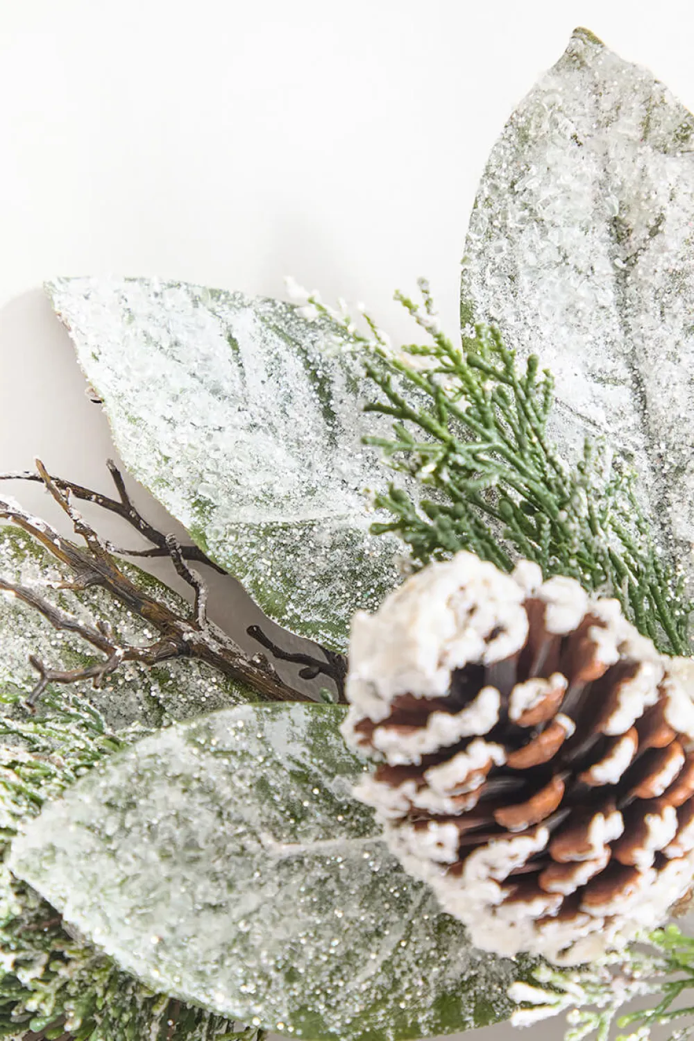 Decorator's Warehouse 22" Snowy Pinecone & Magnolia Wreath > Christmas Decor|All Wreaths