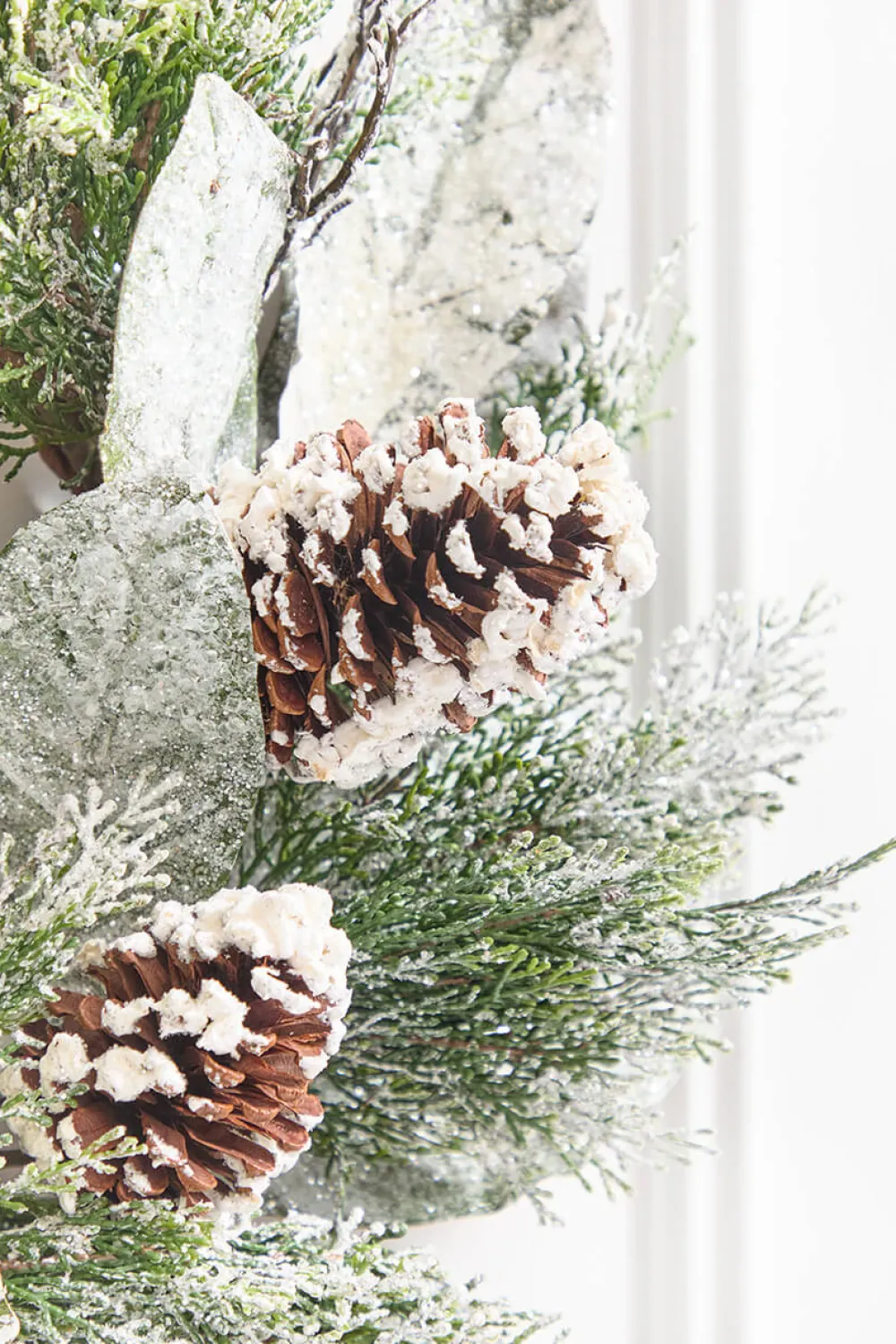 Decorator's Warehouse 22" Snowy Pinecone & Magnolia Wreath > Christmas Decor|All Wreaths