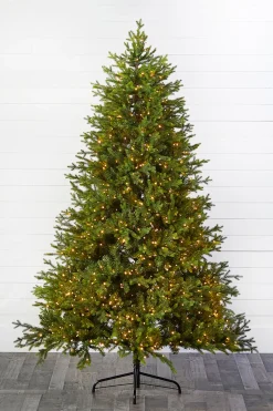Decorator's Warehouse 7.5' Southern Fir with 1400 3mm Lights > Green|Color Changing