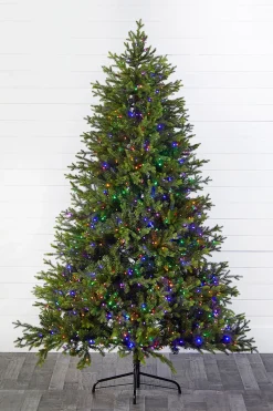 Decorator's Warehouse 7.5' Southern Fir with 1400 3mm Lights > Green|Color Changing