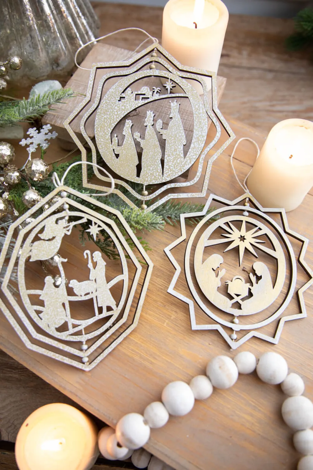 Decorator's Warehouse 6" Spinning Nativity Ornament > Christmas Decor|Nativity Ornaments