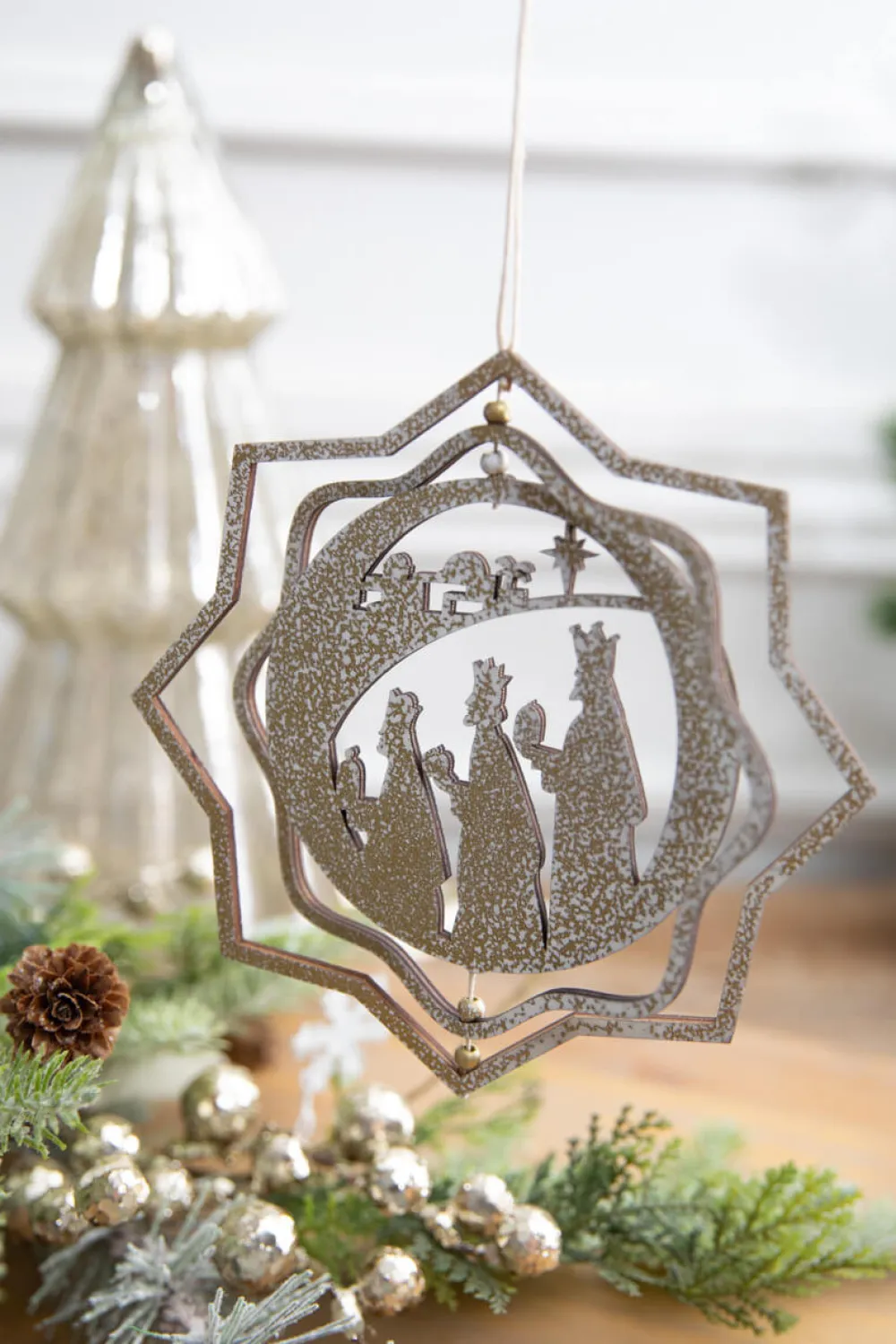 Decorator's Warehouse 6" Spinning Nativity Ornament > Christmas Decor|Nativity Ornaments