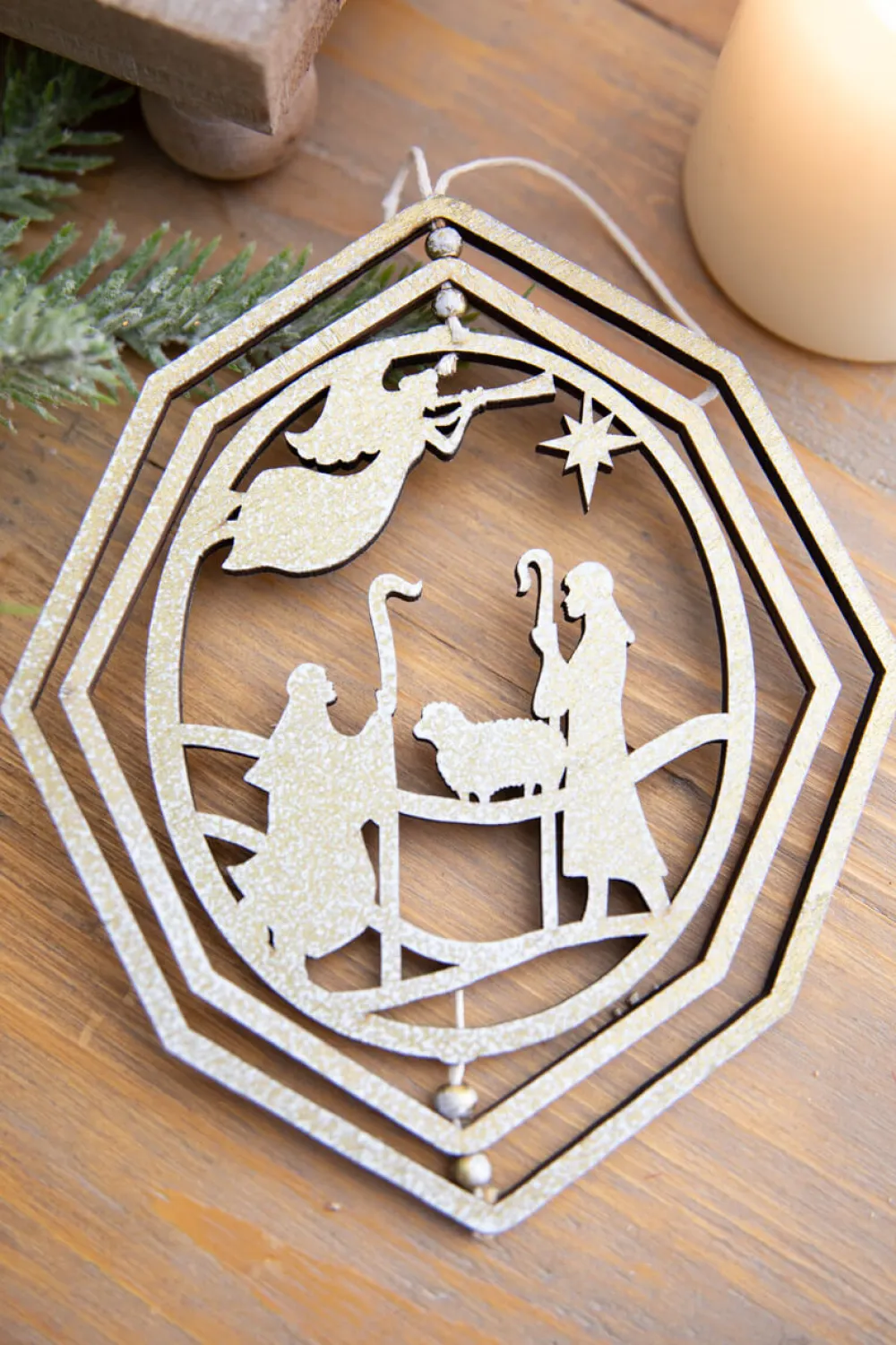 Decorator's Warehouse 6" Spinning Nativity Ornament > Christmas Decor|Nativity Ornaments