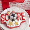 Decorator's Warehouse 4” Sports Ball Glass Ornament - Soccer > Christmas Decor|Personalized