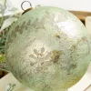 Decorator's Warehouse 6" Spruce Antique Foil Glass Etched Ball Ornament > Christmas Decor|Christmas Ornaments