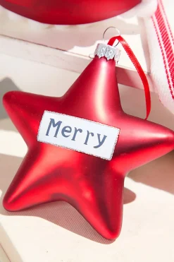Decorator's Warehouse Star/Hat Glass Ornament > Christmas Ornaments|Christmas Decor