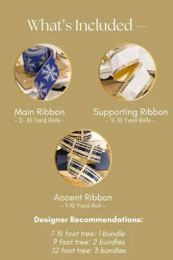 Decorator's Warehouse Starry Night Ribbon Mini Bundle > Kristin'S Picks|Christmas Ribbon