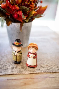 Decorator's Warehouse Sweet Pilgrim Salt and Pepper Shakers - Set of 2 > Fall Decor|Fall Decor