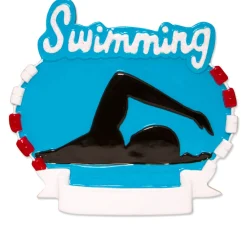 Decorator's Warehouse 3" Swimming Customizable Ornament > Christmas Ornaments|Christmas Decor