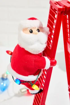 Decorator's Warehouse 17" Tabletop Climbing Santa > Christmas Decor|Retro Brites