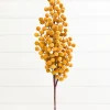 Decorator's Warehouse 33" Tan Flocked Berry Spray > Fall Decor|Fall Decor