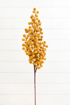 Decorator's Warehouse 33" Tan Flocked Berry Spray > Fall Decor|Fall Decor