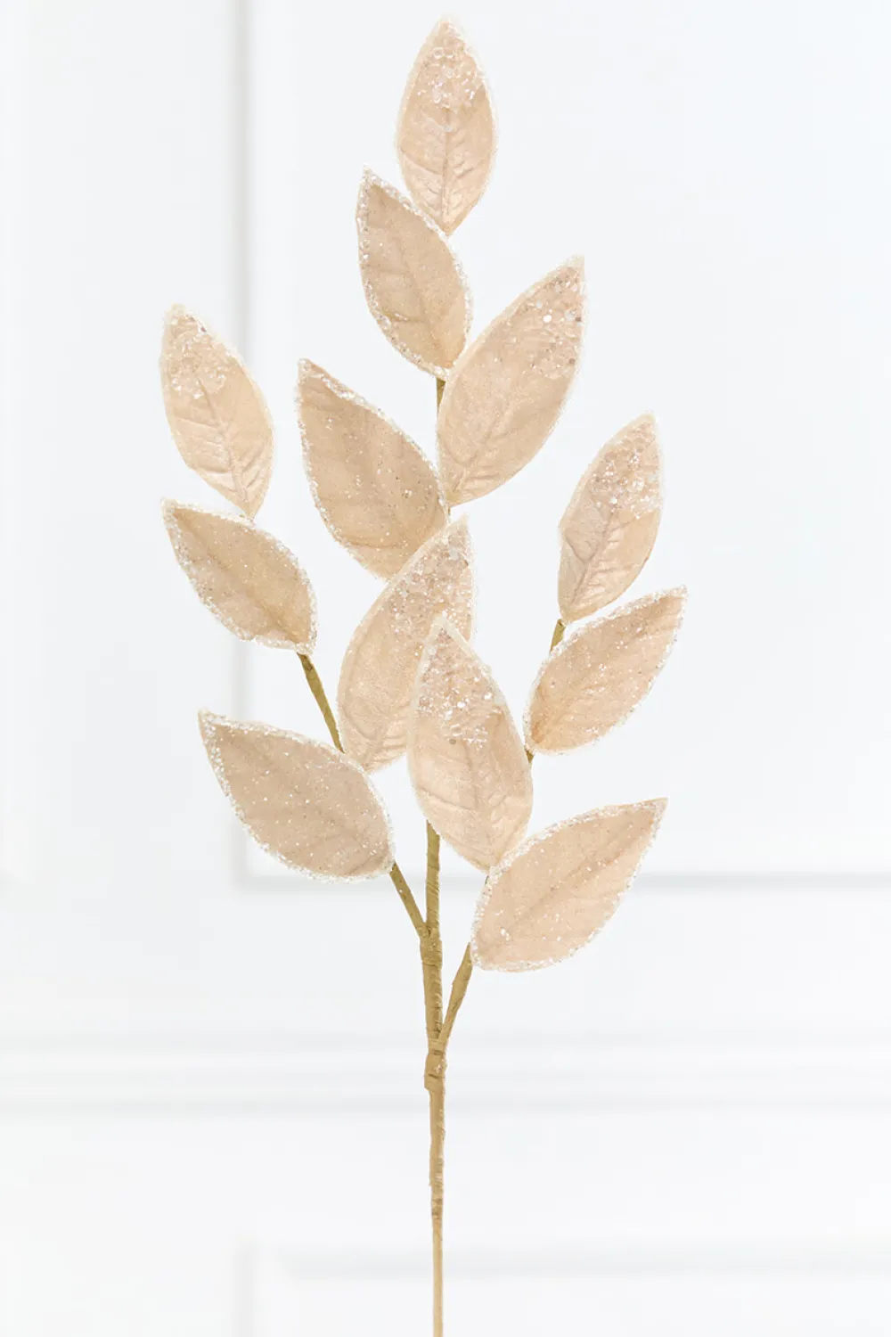 Decorator's Warehouse 28" Taupe Iced Leaves Spray > Sugar & Spice|Christmas Sprays