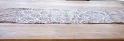 Decorator's Warehouse Taupe Printed Velvet with Fur Trim Table Runner (15"x72") > Christmas Textiles|Gold & Champagne