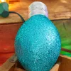 Decorator's Warehouse 7" Teal Glitter Light Bulb Ornament > Christmas Ornaments|Christmas Decor