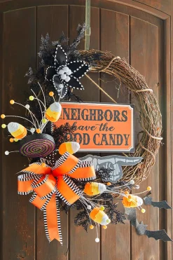 Decorator's Warehouse 13” The Neighbors Have The Good Candy Halloween Sign > Halloween|Halloween