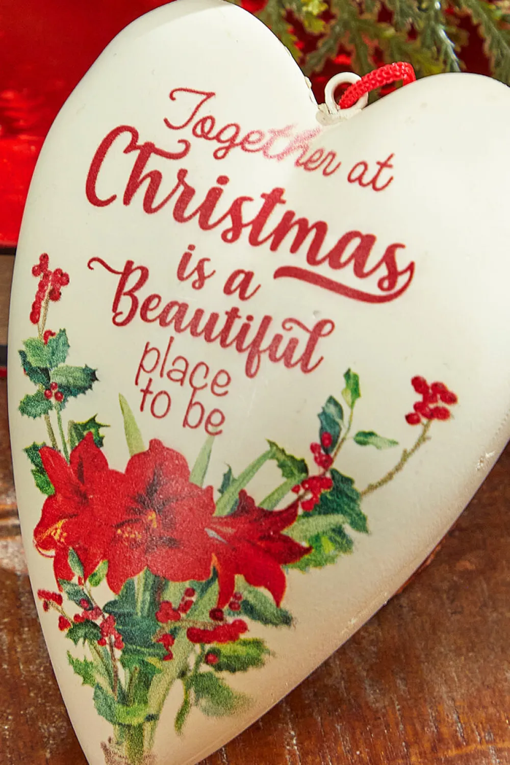Decorator's Warehouse 5.5" Together Heart Ornament > Christmas Ornaments|Cardinal