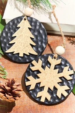 Decorator's Warehouse Tree & Snowflake Icon Ornament > Christmas Decor|Christmas Ornaments