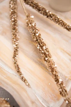 Decorator's Warehouse 34” Triple Glitter Sequin Christmas Spray - Champagne > Christmas Sale|Christmas Sprays