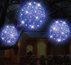 Decorator's Warehouse 5.5" Twinkling Blue Crystal Sphere > Christmas Tree Lights