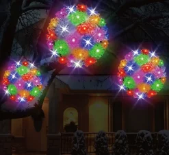 Decorator's Warehouse 5.5" Twinkling Multi Crystal Sphere > Christmas Tree Lights