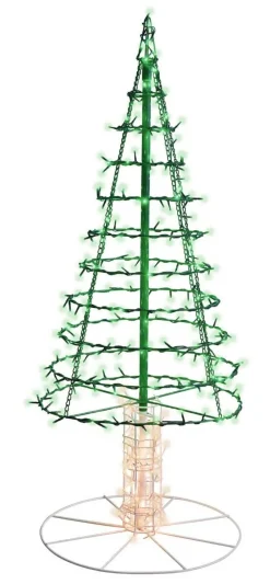 Decorator's Warehouse 4' Twinkling Starry Alpine Tree - Green/Warm White 270 Lights > Outdoor Lighting|Lit Signs