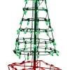 Decorator's Warehouse 4' Twinkling Tree Topiary with 150 Lights C5 & G12 - Green /Red > Outdoor Lighting|Lit Signs