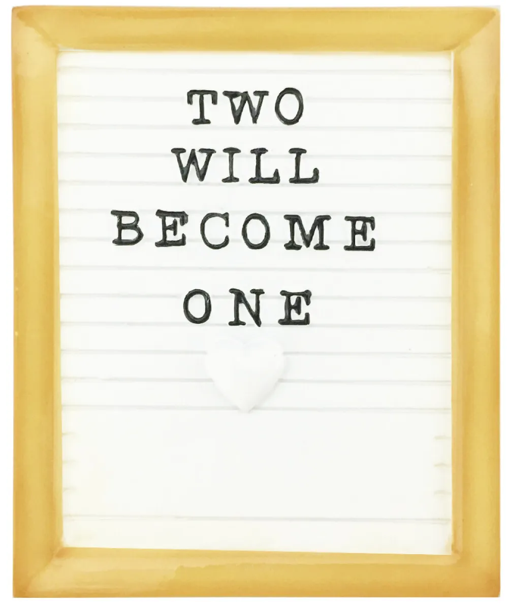 Decorator's Warehouse 3.5" Two Will Become One Letter Board Customizable Ornament > Christmas Ornaments|Christmas Decor
