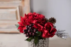 Decorator's Warehouse Valentine's Day Floral Arrangement with Real Touch Rose - Red > Christmas Sale|Christmas Decor