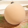 Decorator's Warehouse 4" Velvet Flocked Ornament - Tan > Christmas Ornaments|Winter Woodland