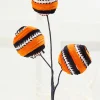 Decorator's Warehouse 17" Velvet Stripe Ball Spray - Orange > Halloween|Halloween