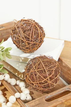 Decorator's Warehouse Vine Grapevine Ornaments - Set of 2 > Christmas Decor|Patriotic Decor