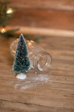 Decorator's Warehouse Vintage Bottle Brush Tree In Jar with Snow > Sale|Christmas Sale