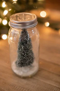 Decorator's Warehouse Vintage Bottle Brush Tree In Jar with Snow > Sale|Christmas Sale