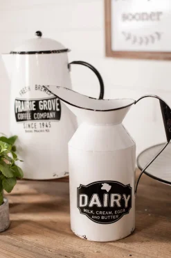 Decorator's Warehouse 10" Vintage Metal Milk Pitcher > Christmas Sale|Christmas Decor